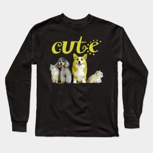 Cute Dogs and Cats Long Sleeve T-Shirt